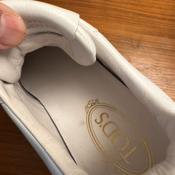 Authentic Tod’s Tabs Leather Sneakers, Women’s White Designer Casual Shoes 37.5 - Picture 8 of 12